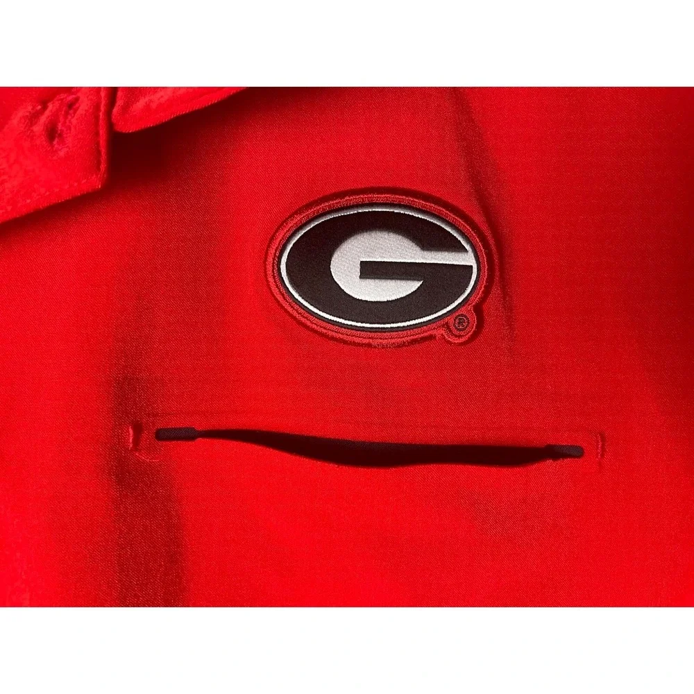 Nike Georgia Bulldogs On Field Pocket Polo Shirt Red Black Size XL